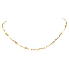 Belle Époque French 18k Yellow Gold Fancy Link Chain