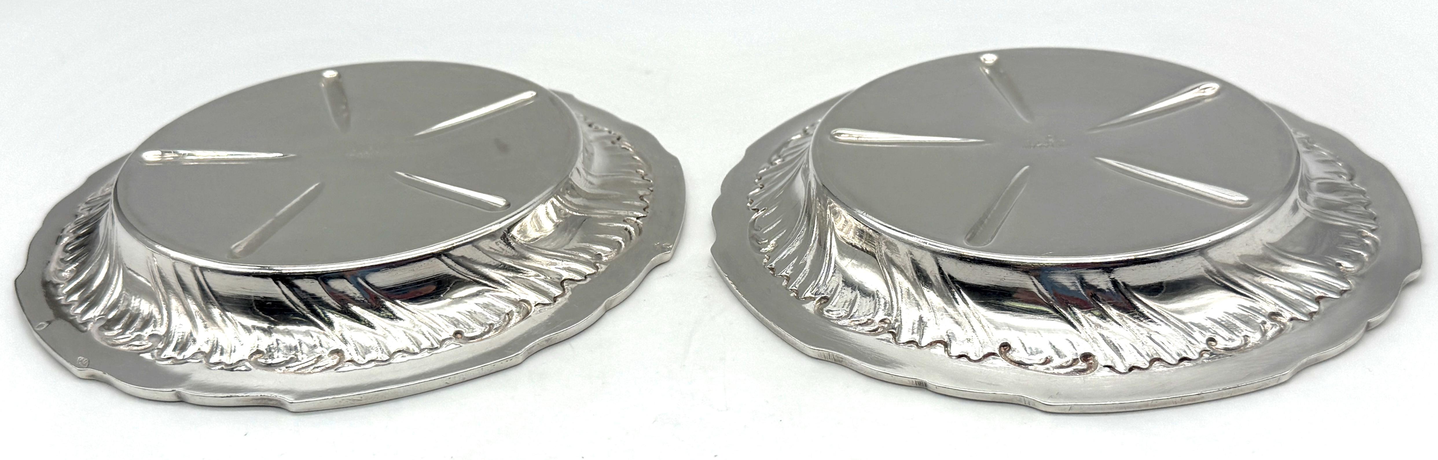 Sottobicchieri da vino in argento .950 francese Belle Époque, L. Lapar, Orfèvre Paris, C.C. 1880 in vendita 1