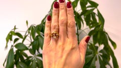 Belle Époque French Diamond 18k Yellow Gold Ring