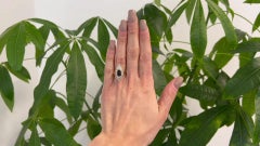 Belle Époque French GIA Cambodian No Heat Sapphire Diamond 18k Gold Navette Ring
