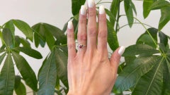 Belle Époque French Ruby Pearl Diamond 18k Gold Platinum Bypass Ring