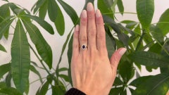 Belle Époque French Sapphire Diamond 18 Karat Yellow Gold Cluster Ring