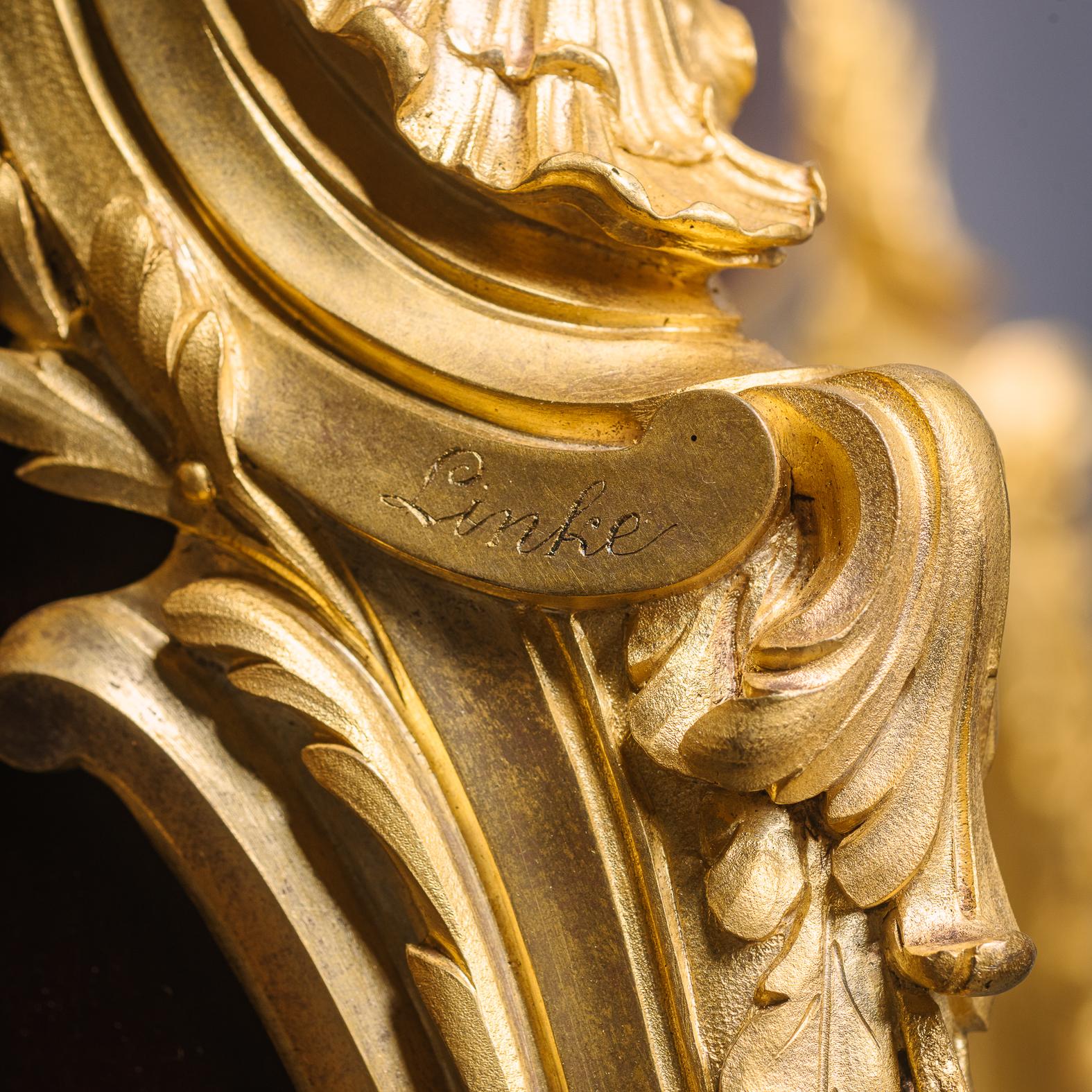 Bronze doré Buffet Belle Epoque en marqueterie de bronze doré, par François Linke en vente