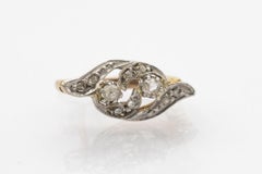 Boucles d'oreilles Belle Époque avec diamants taille rose