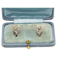 Belle Epoque gold earrings with rose cut diamonds