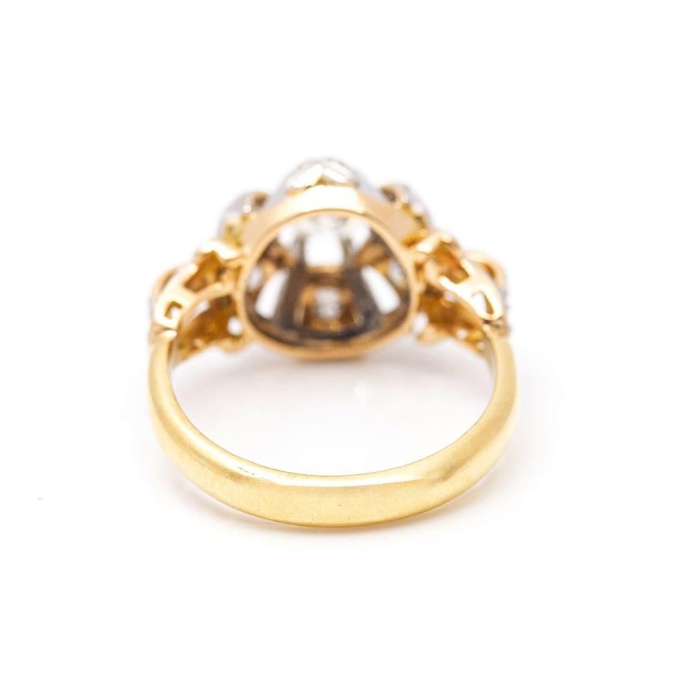 Women's Belle Époque Gold, Platinum and Diamond Ring For Sale
