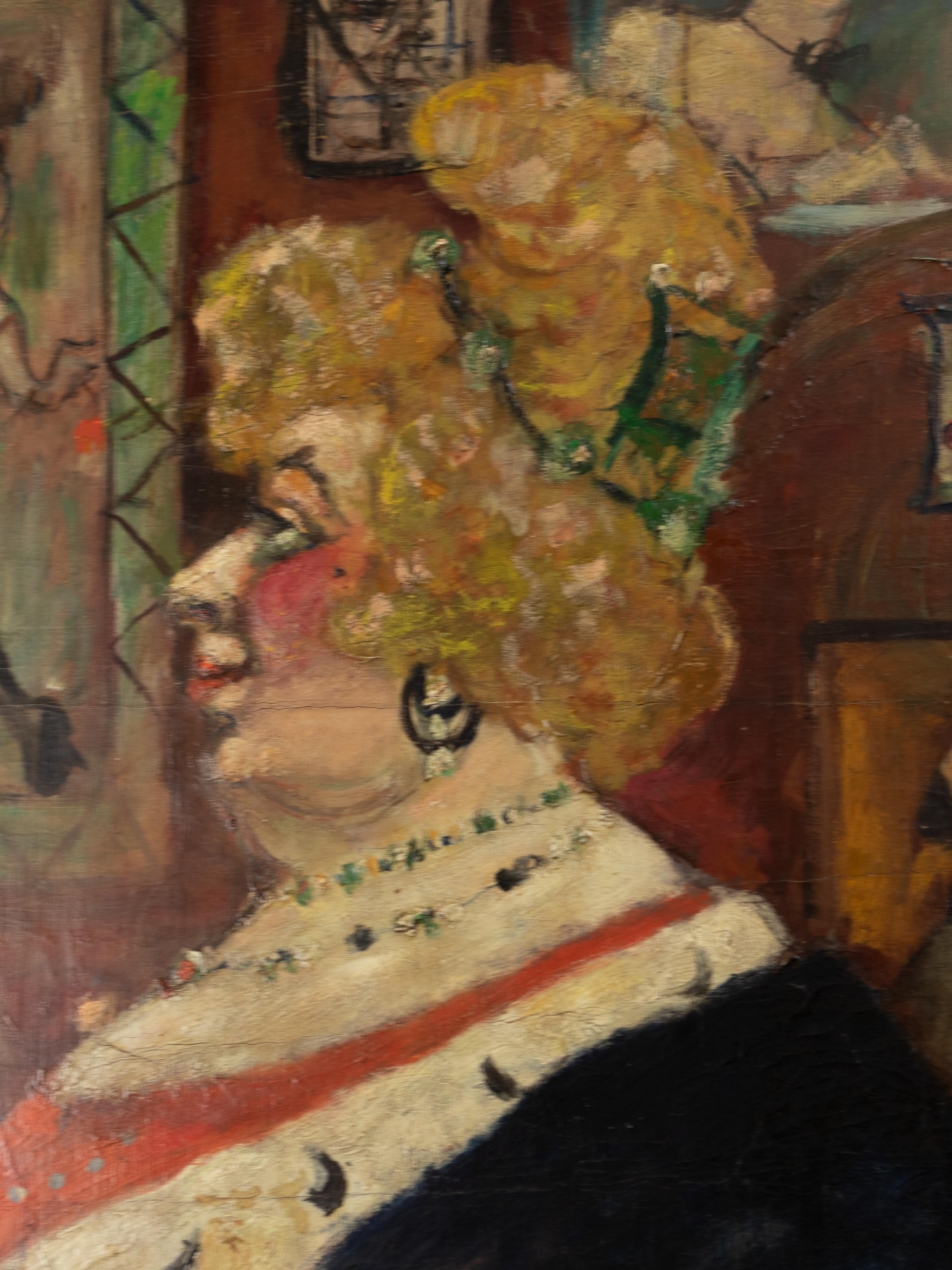 Impressionistisches Frauengemälde der Belle Epoque, 19. Jahrhundert (Französisch) im Angebot