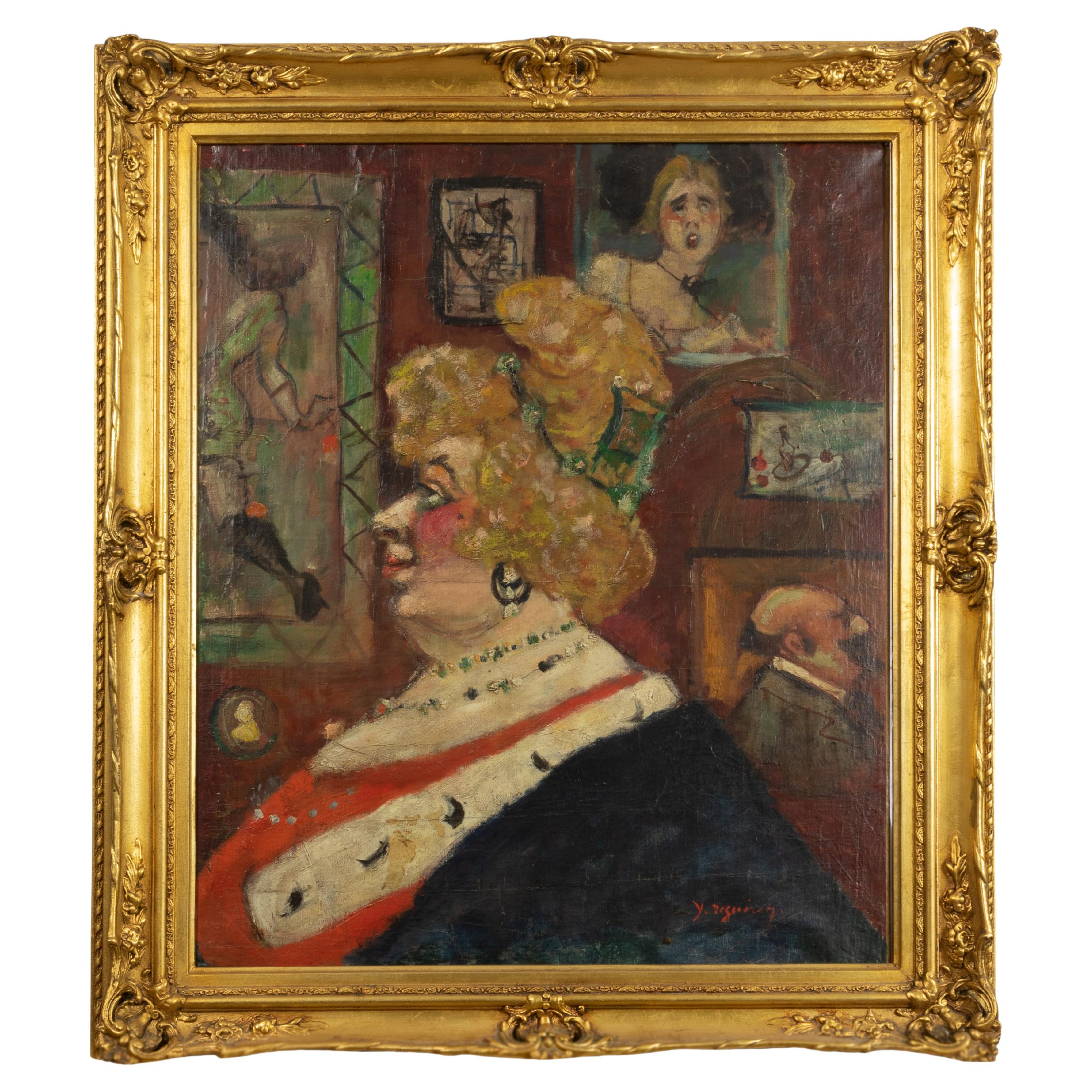 Belle Epoque Impressionist Woman Painting, 19th Century