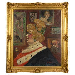 Belle Epoque Impressionist Woman Painting, 19th Century