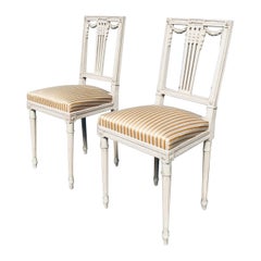 Belle Epoque Louis XVI Style Dining Chair Set, France 1940s