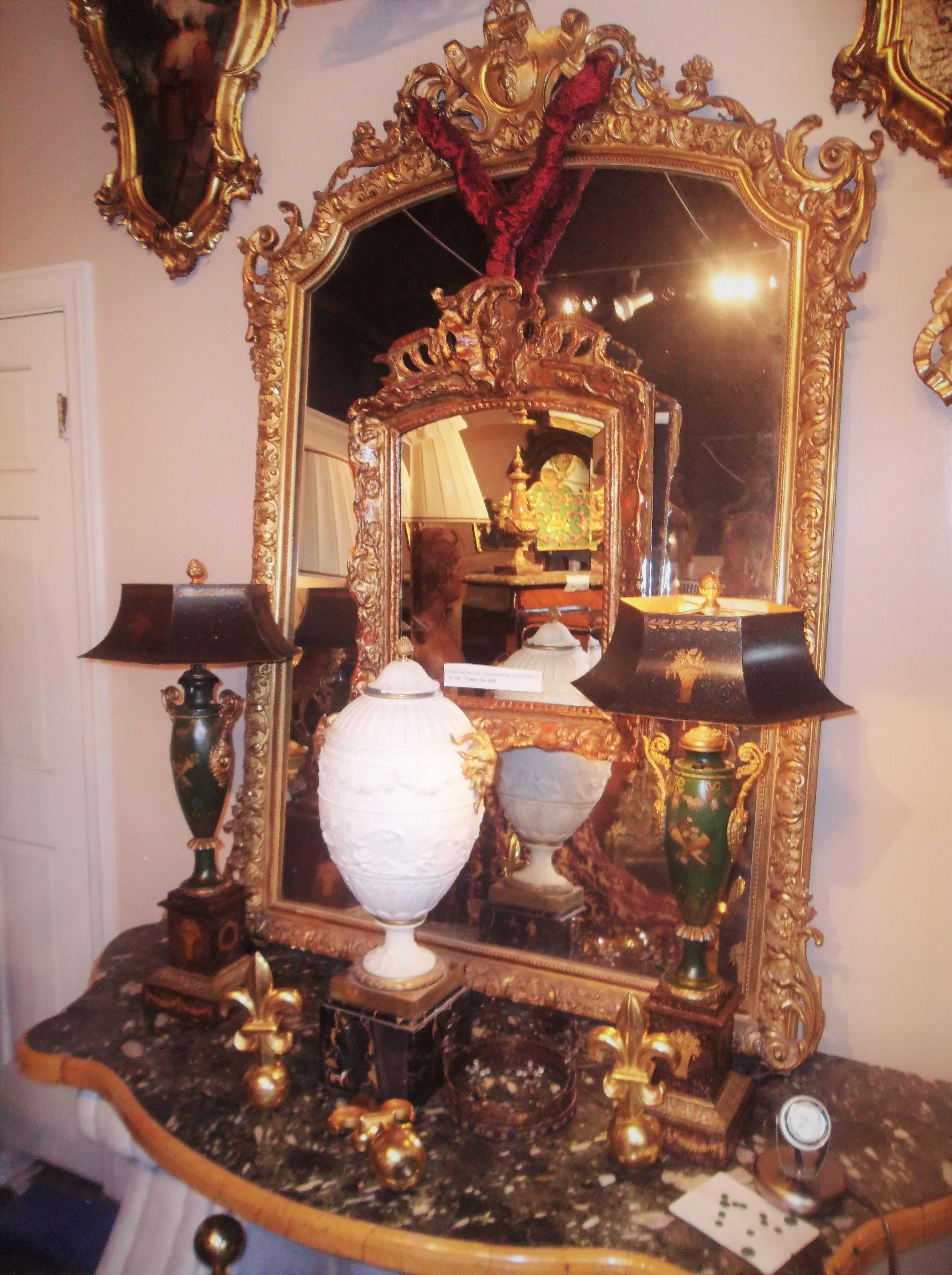 Belle Epoque Louis XVI Style Gilt Mirror 6