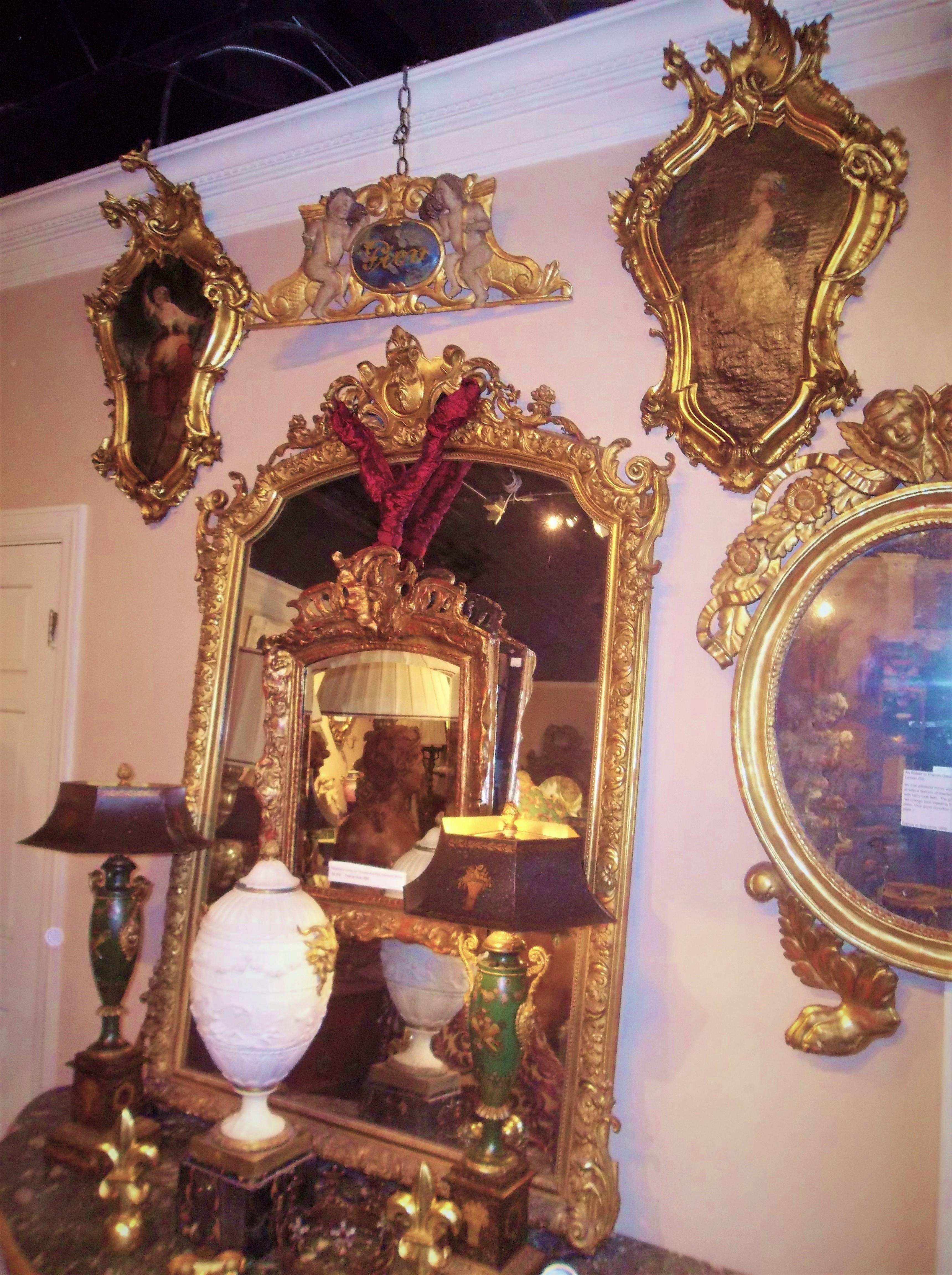 Belle Epoque Louis XVI Style Gilt Mirror 7