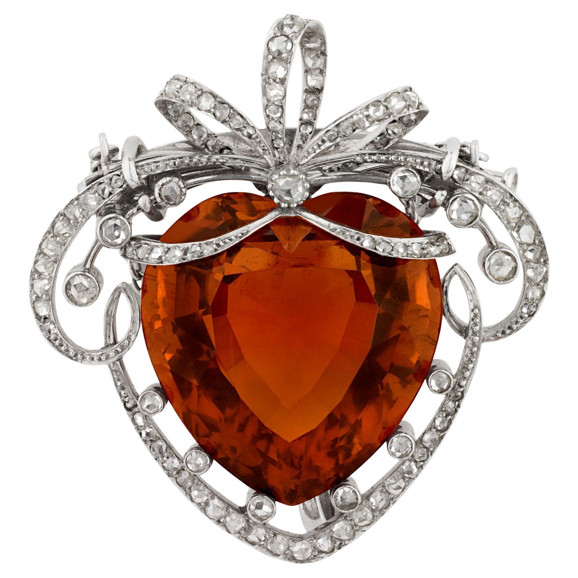 Broche Corazón Citrino Belle Époque Madeira