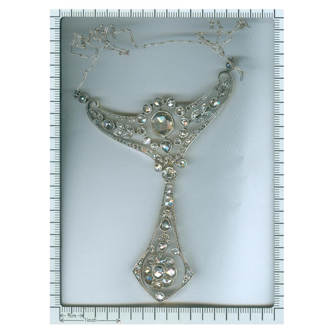 Belle Époque Multi Use Diamond Necklace and Pendant Made by Wolfers For Sale 13
