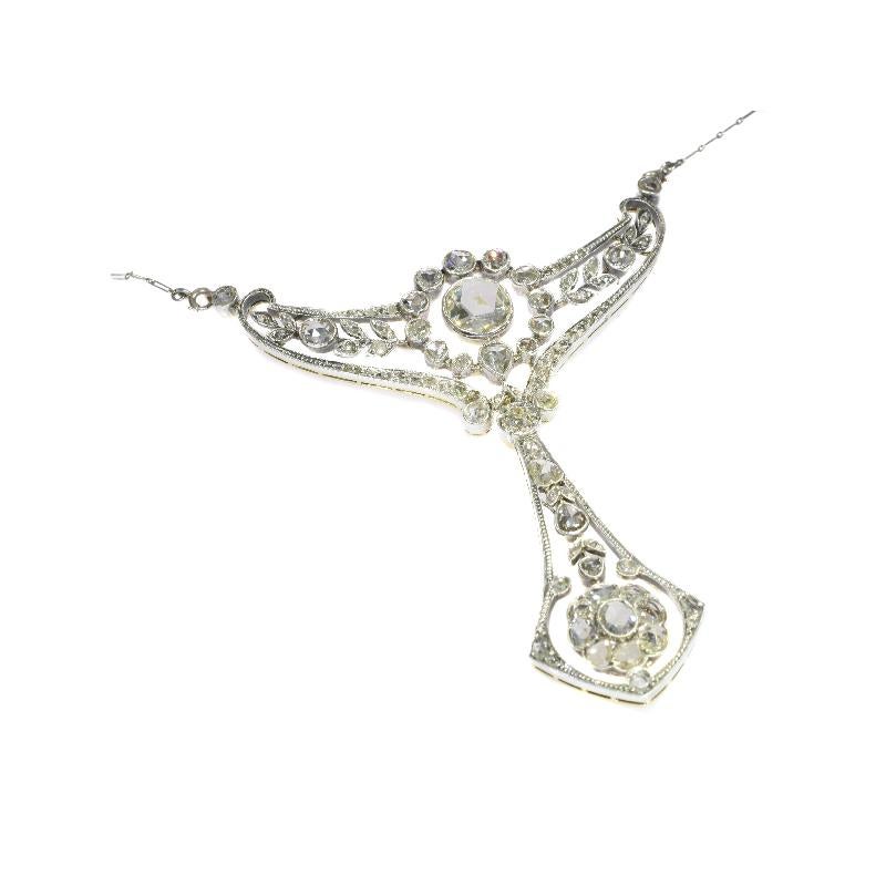 Belle Époque Multi Use Diamond Necklace and Pendant Made by Wolfers For Sale 1