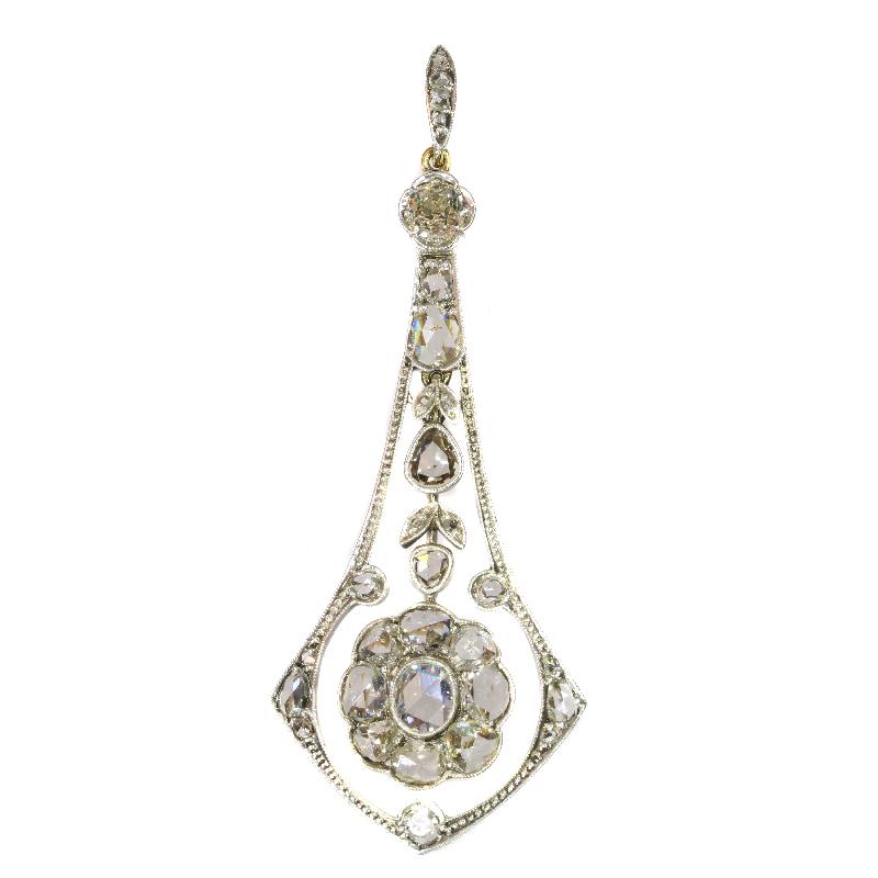 Belle Époque Multi Use Diamond Necklace and Pendant Made by Wolfers For Sale 4