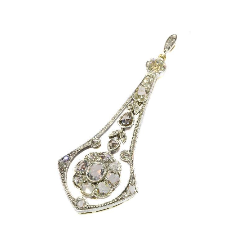 Belle Époque Multi Use Diamond Necklace and Pendant Made by Wolfers For Sale 5