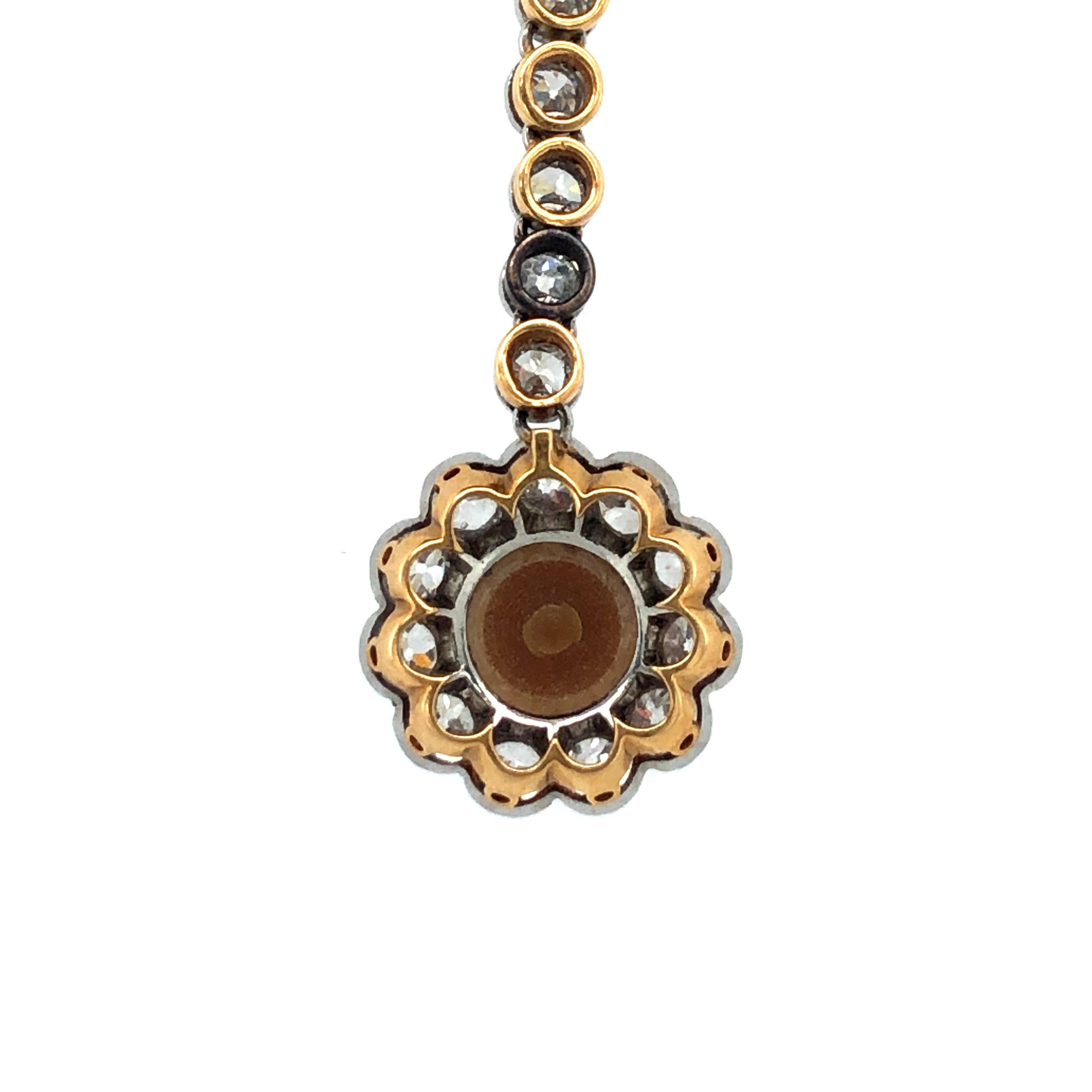 Halskette aus Platin und Gold mit Naturperlen und Diamanten aus der Belle Époque im Angebot 1