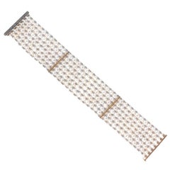 Bracciale Belle Époque in oro platino con diamanti e perle naturali