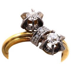 Anello Belle Epoque Old European Cut Diamond Toi et Moi