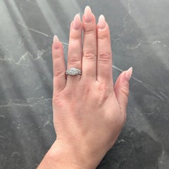 Belle Epoque Old European Diamond Platinum Butterfly Antique Engagement Ring GIA