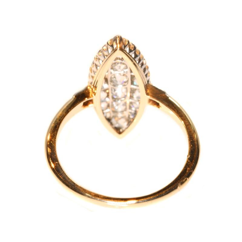 Belle Époque Old Mine Brilliant Cut Diamonds Engagement Ring im Angebot 5