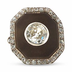 Belle Epoque Onyx and Diamond Ring