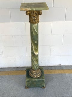 Belle Époque Ormolu & Green Onyx Pedestal