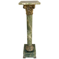 Belle Époque Ormolu & Green Onyx Pedestal