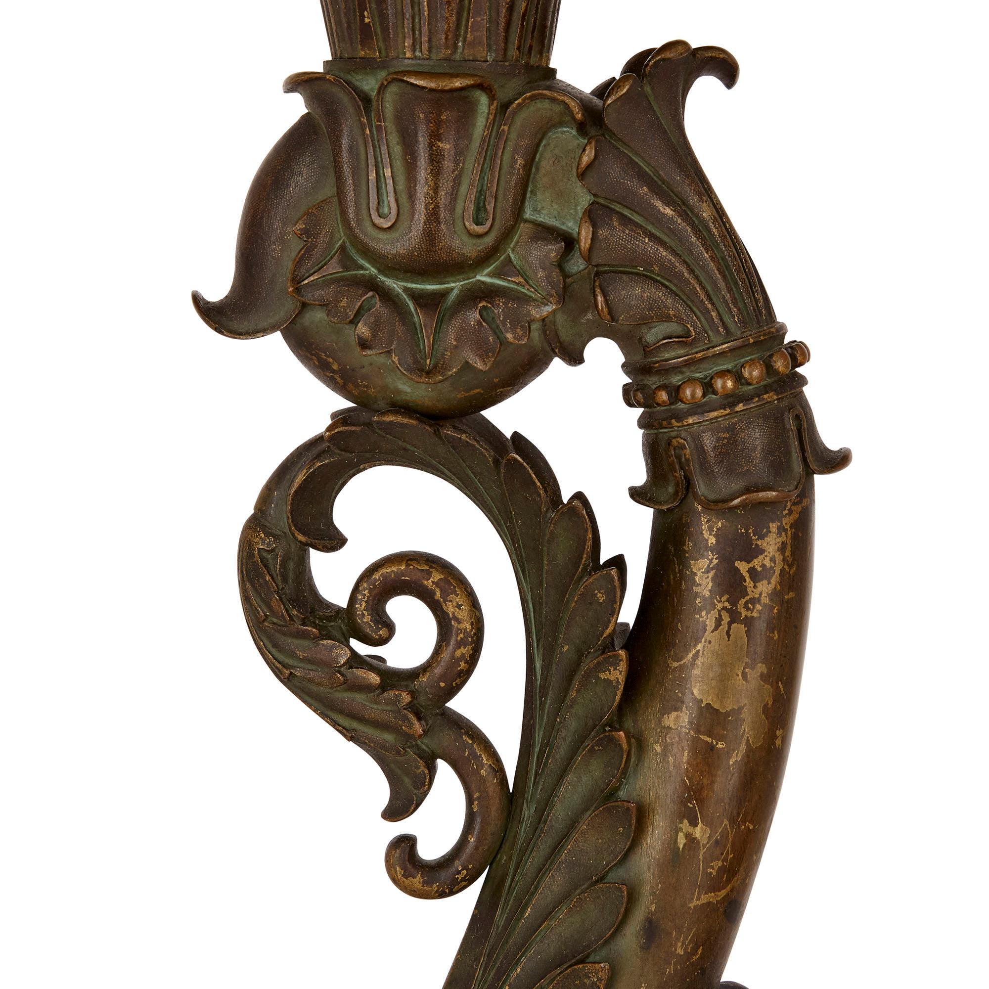 Belle Époque Period Gilt Bronze Candelabra In Good Condition For Sale In London, GB