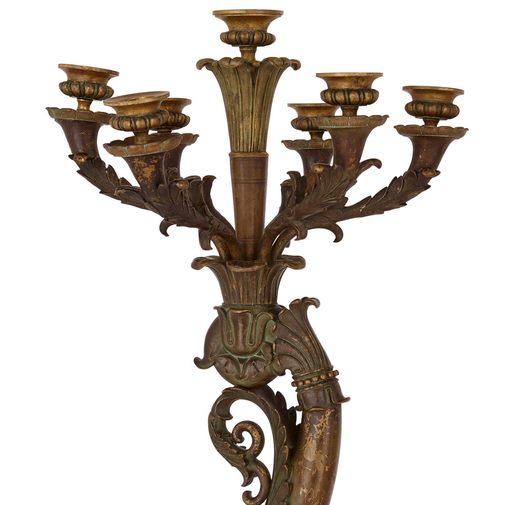 XIXe siècle Chandelier en bronze doré de la période Belle Époque en vente