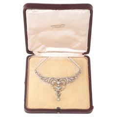 Belle Epoqué Platinum And Diamond Necklace circa 1910
