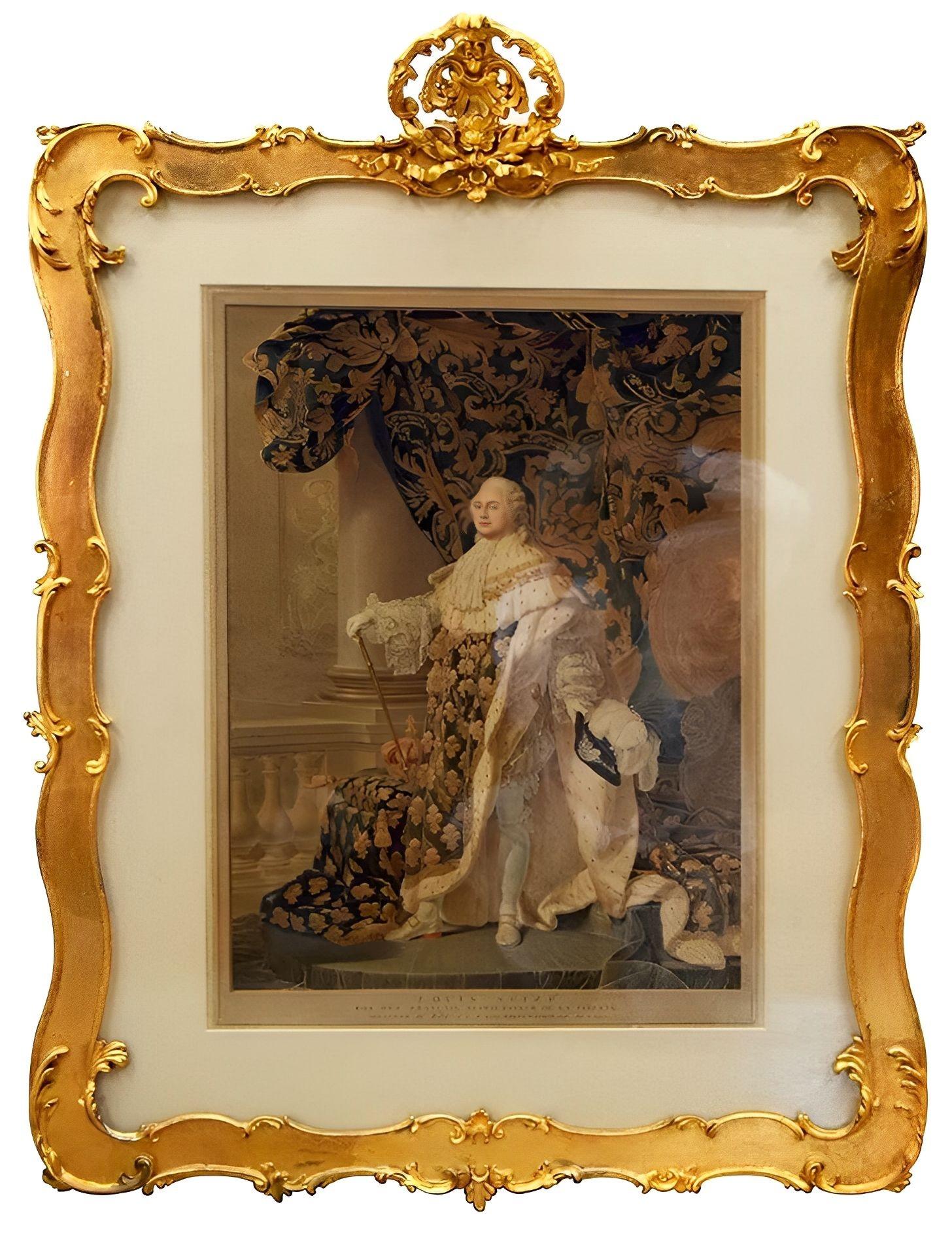 Una magnifica e ricca di storia coppia di ritratti Belle Époque raffiguranti il Re Luigi XVI e la Regina Marie Antoinette, creati dal celebre incisore francese Jean-Gothard Muller all'inizio del 1800. Queste opere eccezionali sono finemente incise a