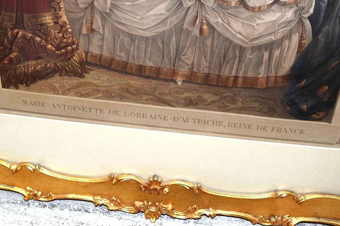 XIX secolo Ritratti della Belle Époque di Louis XVI e Marie Antoinette di Jean-Gothard Muller. in vendita