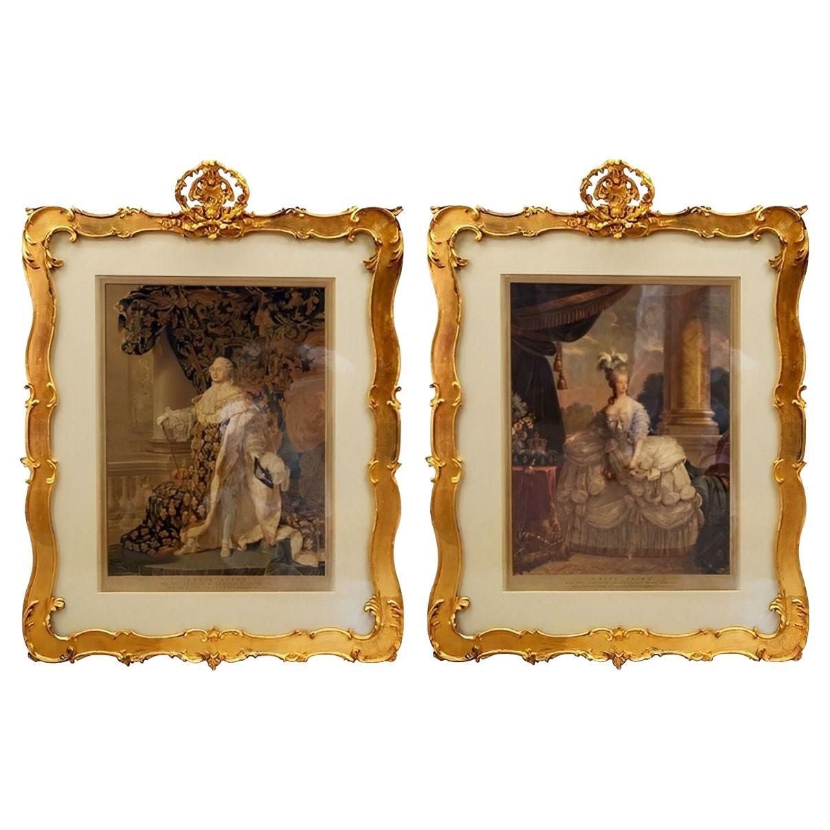 Portraits de Louis XVI et de Marie-Antoinette à la Belle Époque par Jean-Gothard Muller.
