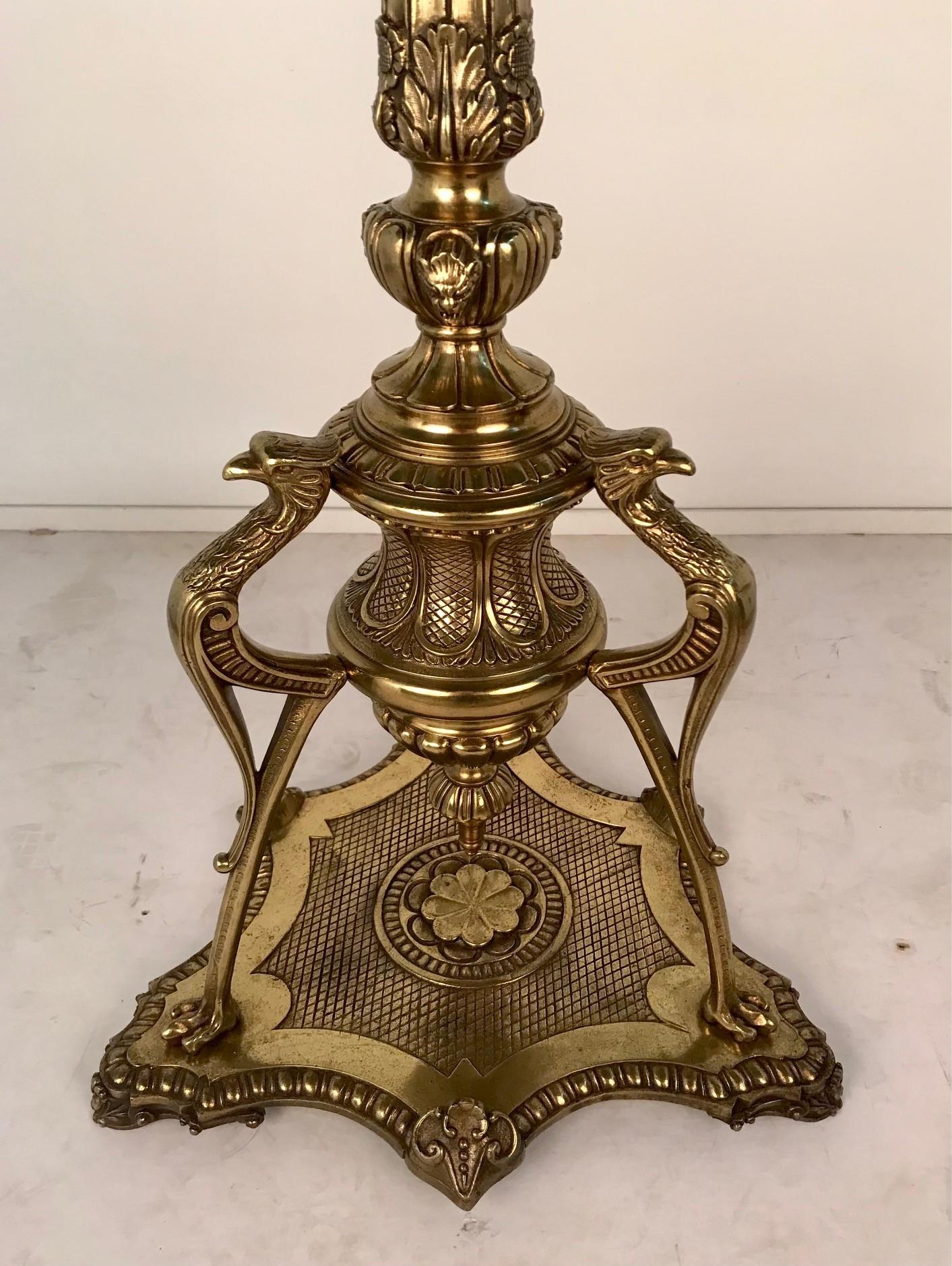 Belle Epoque Renaissance Style Brass Occasional Table For Sale 2