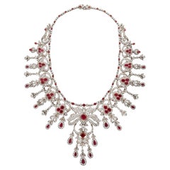 Belle Epoque Ruby and Diamond Necklace