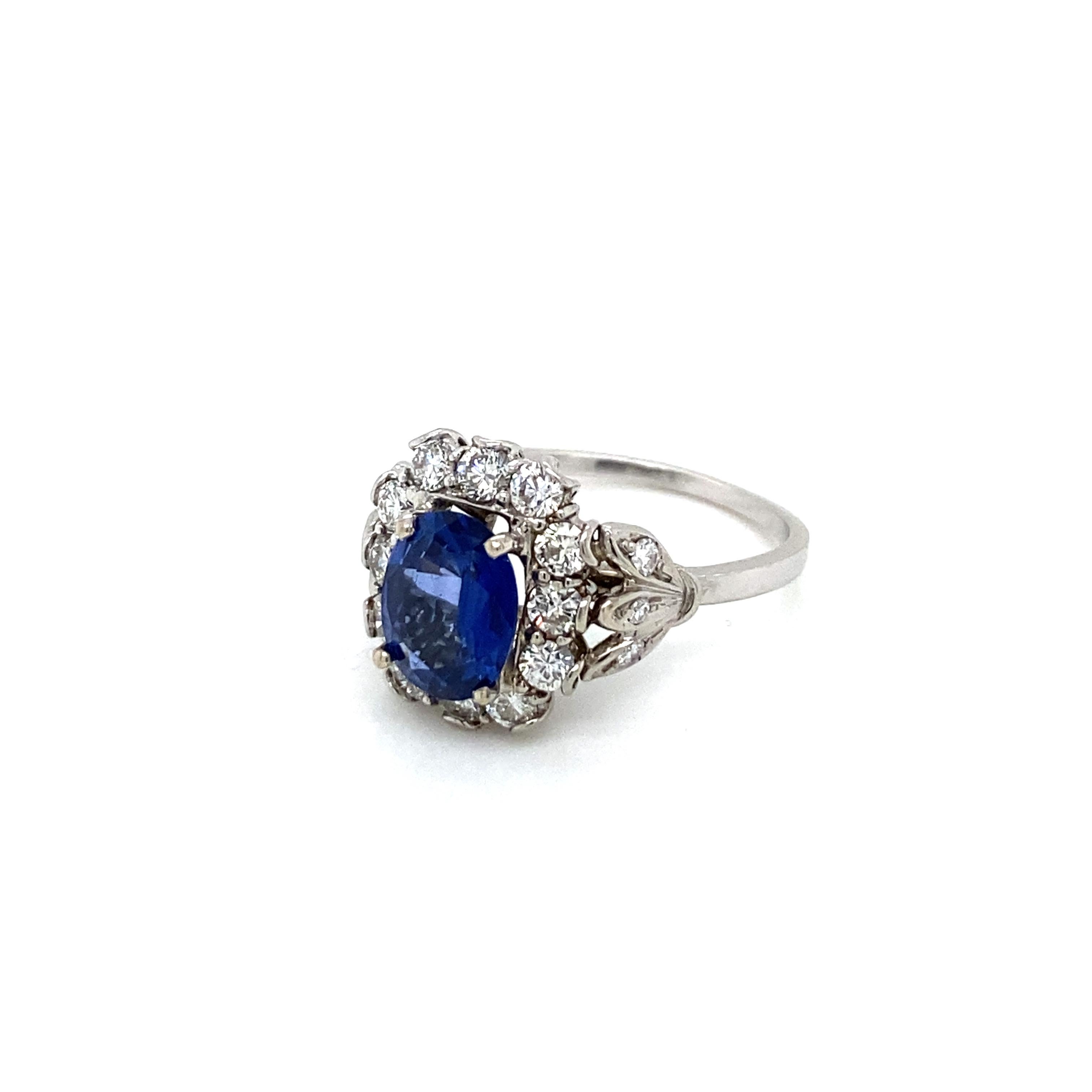 Belle Époque Sapphire Diamond Engagement Ring 2