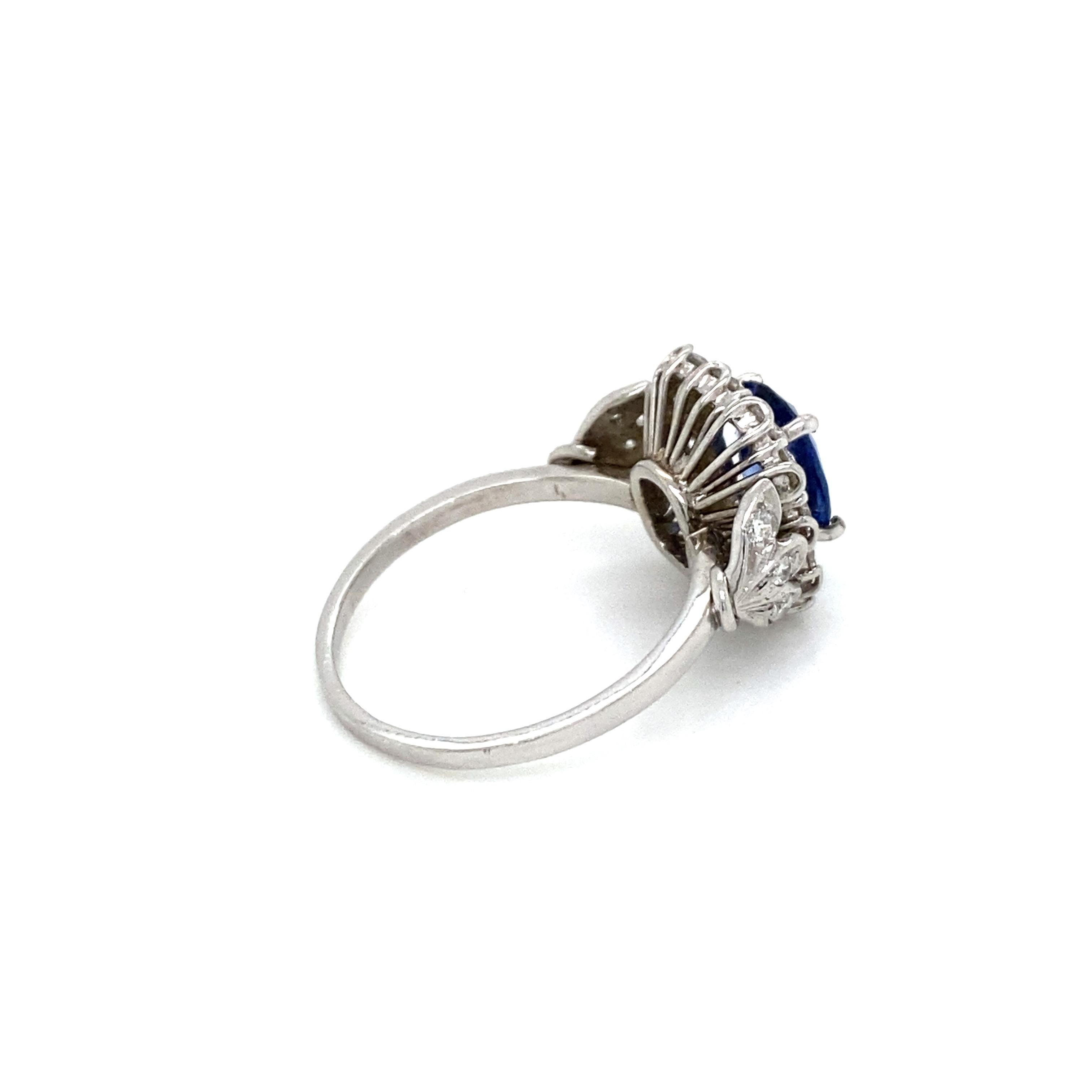 Belle Époque Sapphire Diamond Engagement Ring 3