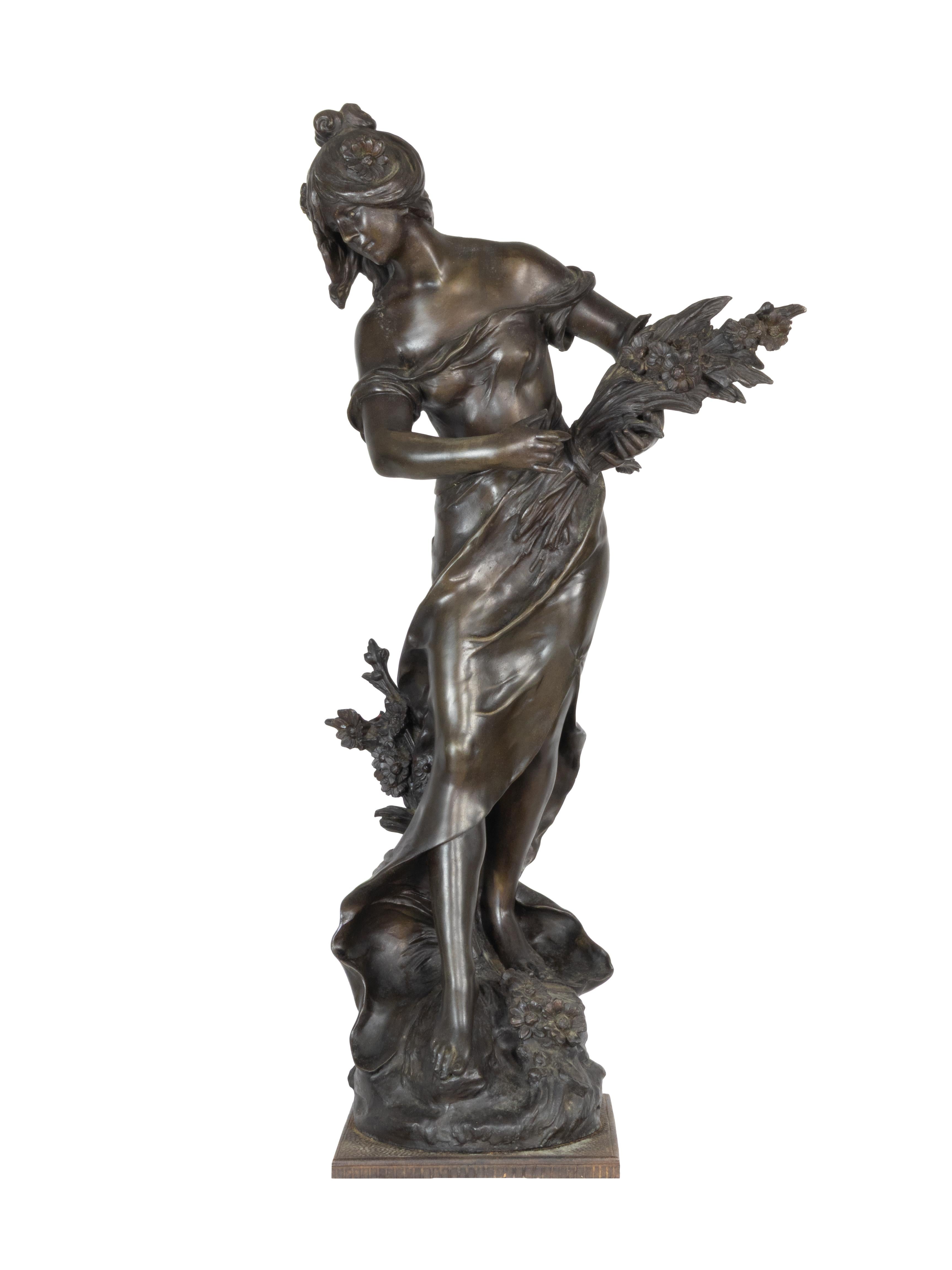 Calco Scultura Belle Époque, Regina dei campi, XIX secolo in vendita