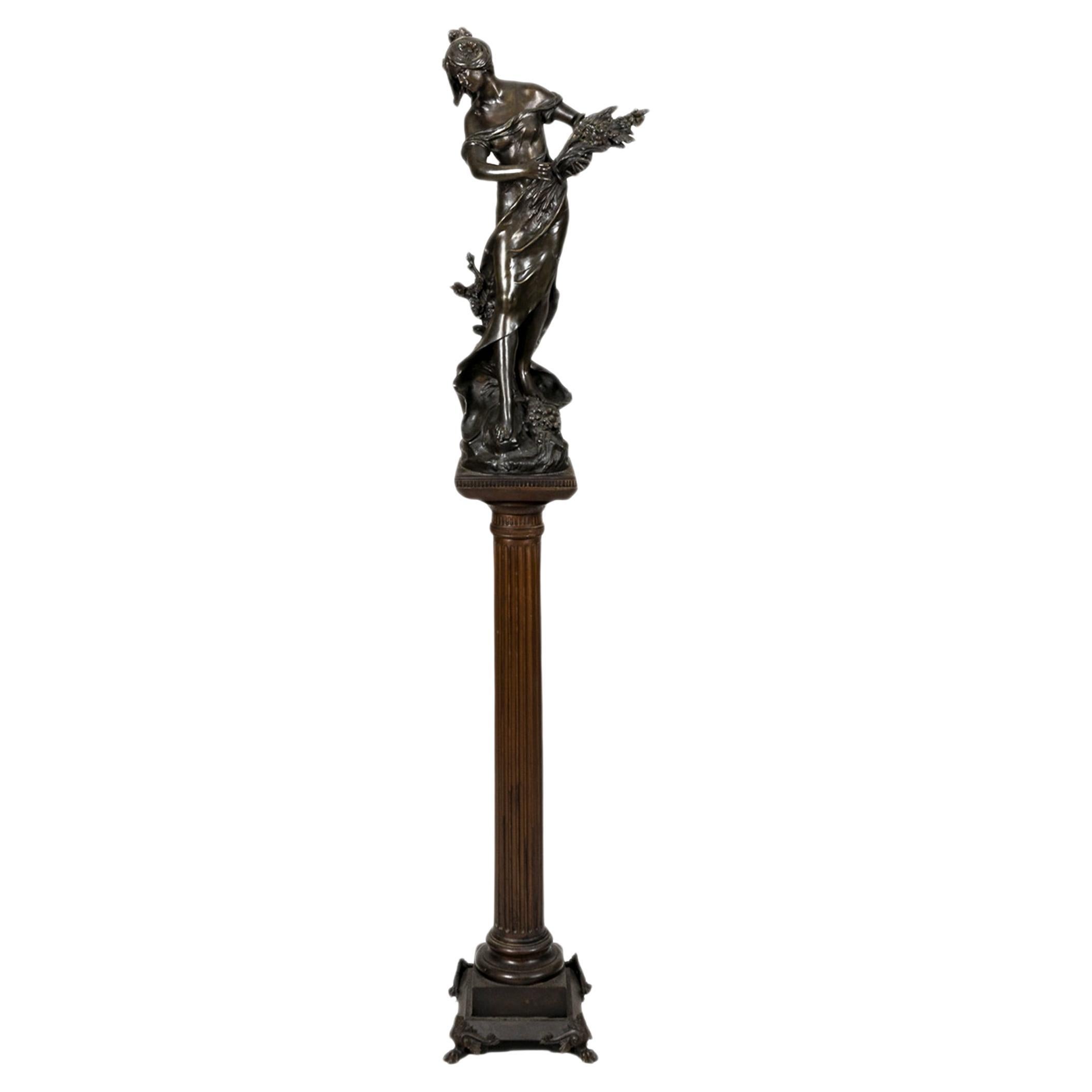 Belle Époque Sculpture, Queen of the Fields, 19th Century