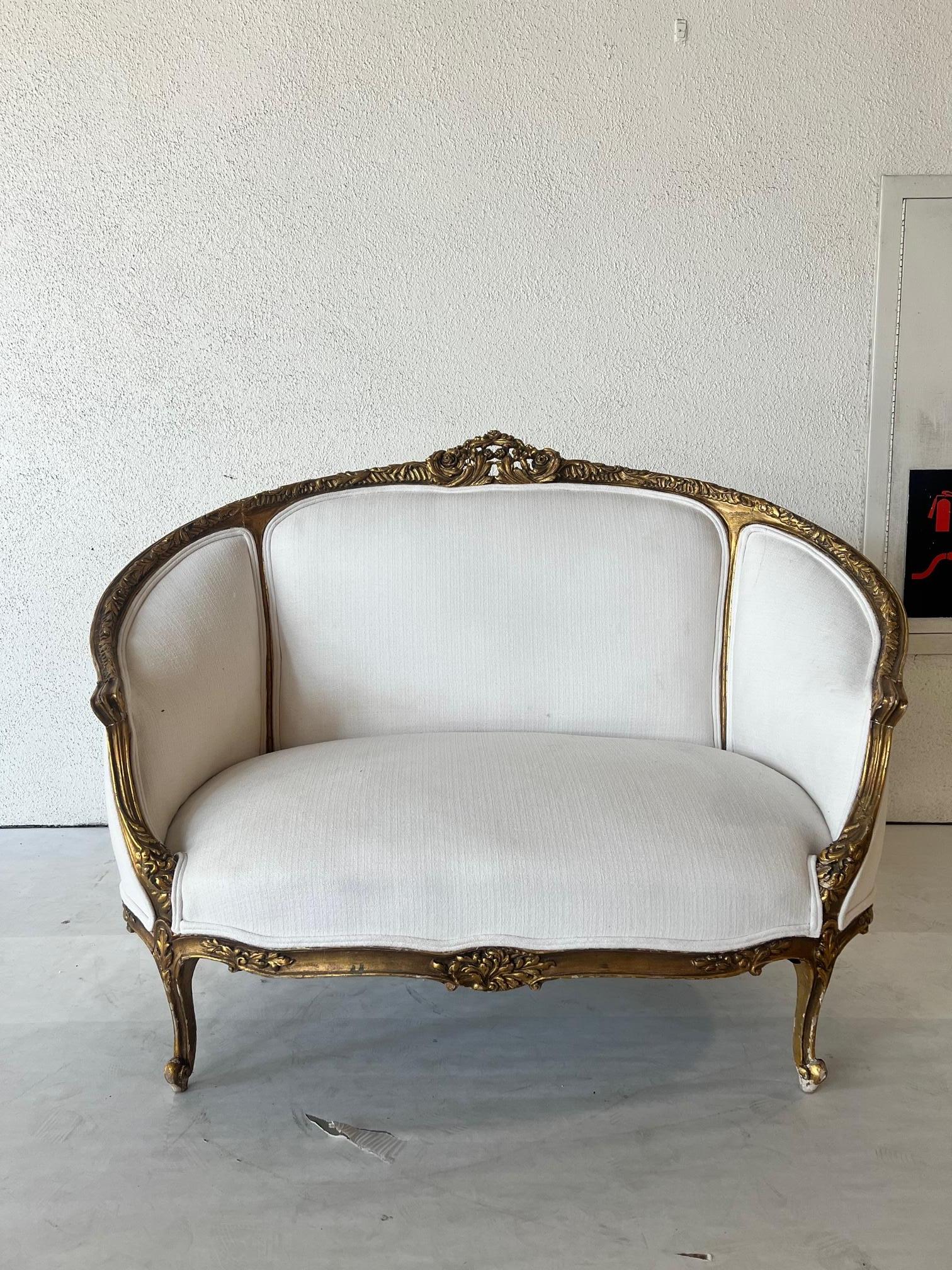 French Belle Epoque Settee For Sale