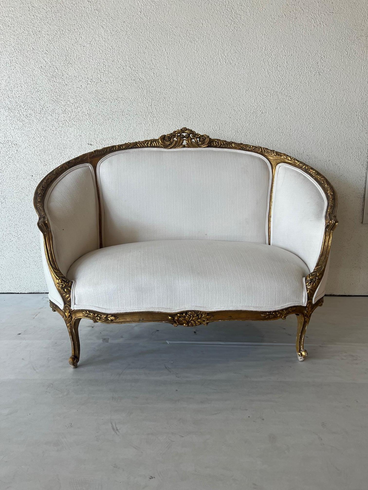 Early 20th Century Belle Epoque Settee For Sale