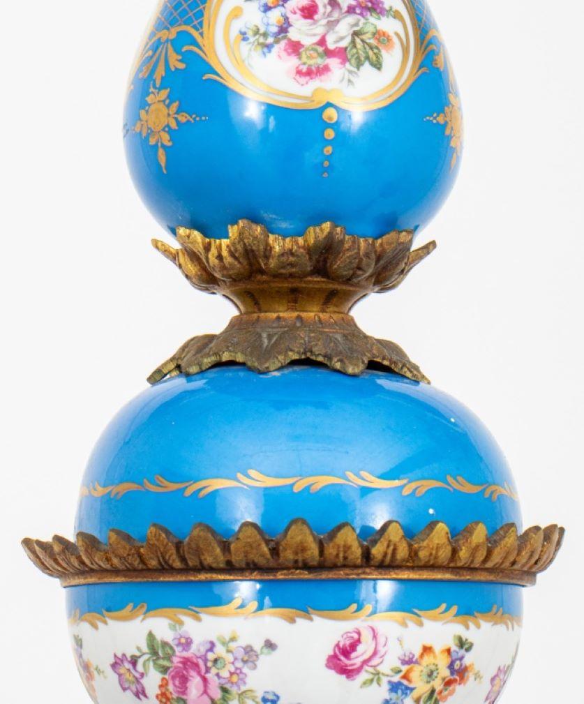 20th Century Belle Epoque Sevres Ormolu Porcelain Chandelier For Sale