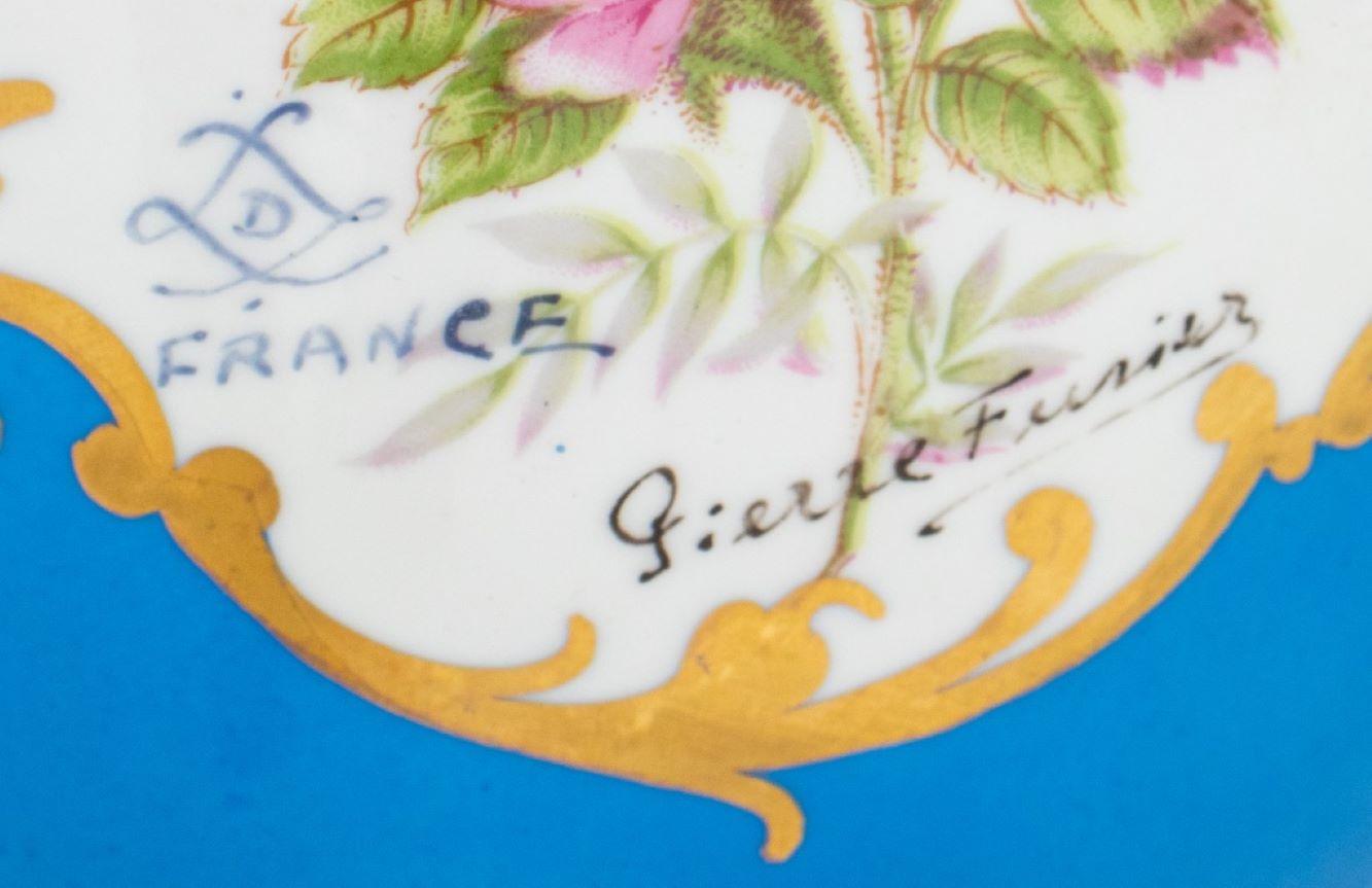 Belle Epoque Sevres Ormolu Porcelain Chandelier For Sale 2
