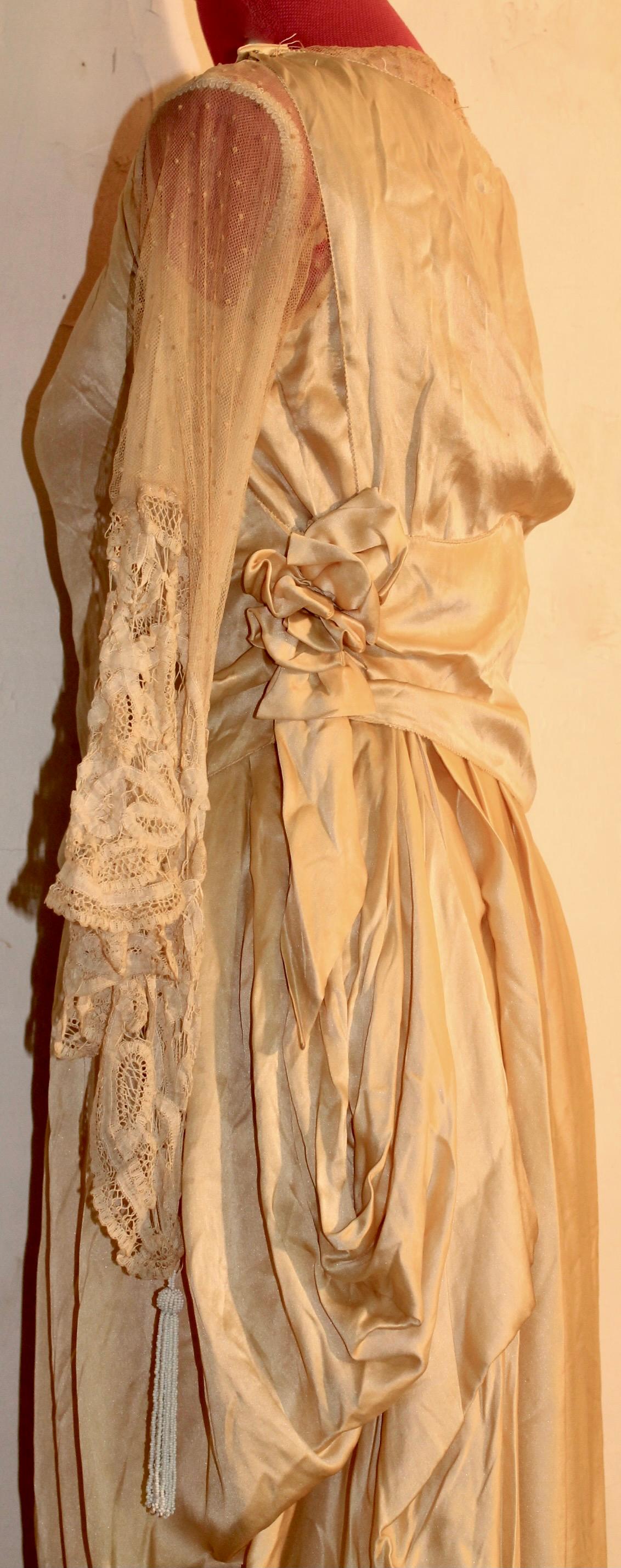 Belle Epoque Silk Gown For Sale 6