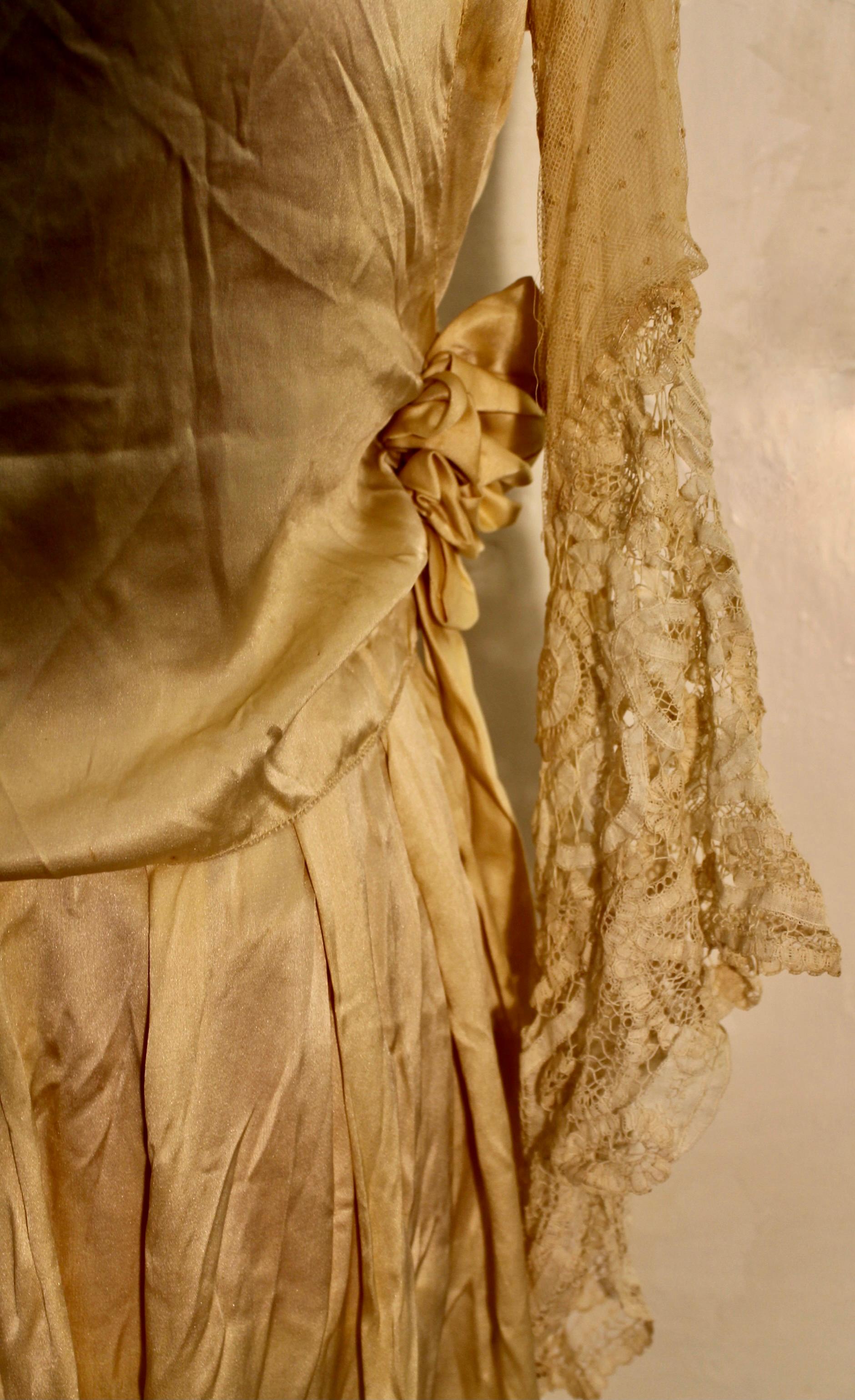 Belle Epoque Silk Gown For Sale 4