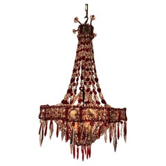 Belle Epoque Six-Light Crystal Chandelier, France