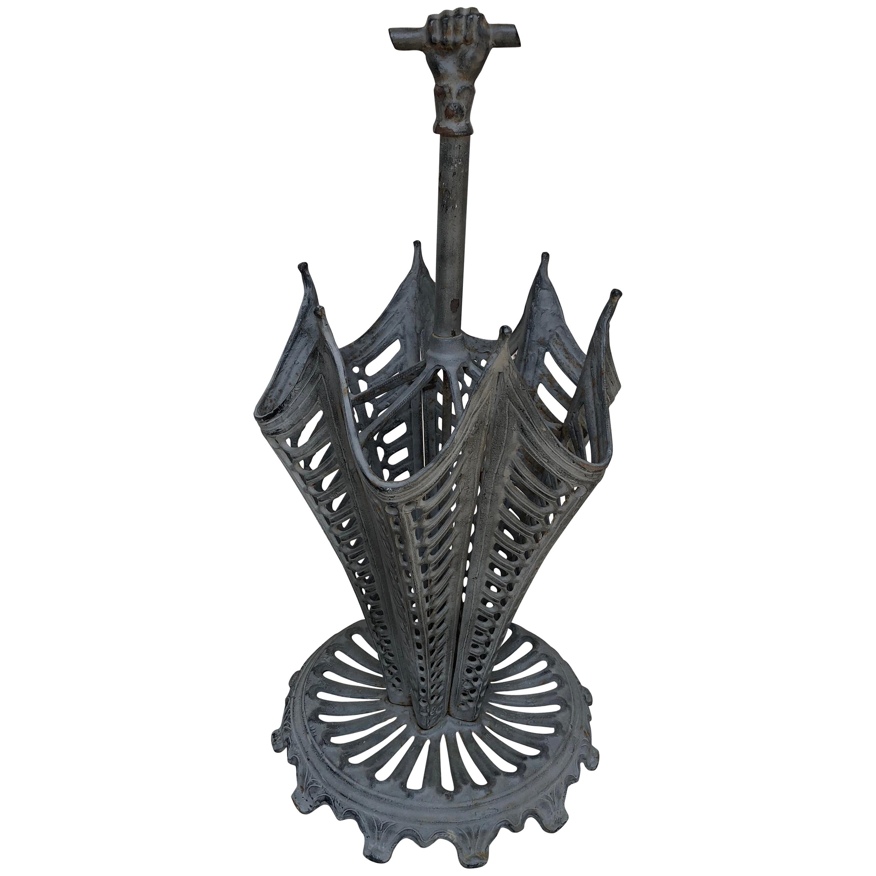 Belle Epoque Style Cast Iron Umbrella Stand