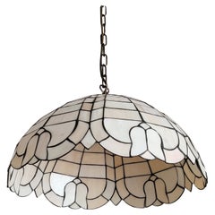 Belle Epoque Style Hanging Lamp Made of Handmade Tiffany Glass